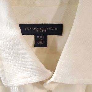 Banana Repiblic Slim Fit Cufflink White Dress Shirt